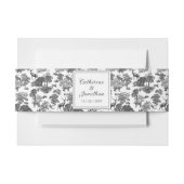 Elegant  Black White Toile Deer Pattern Uitnodigingen Wikkel (Voorkant Voorbeeld)