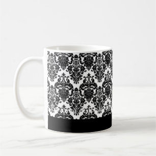 Elegant BLACK & WHITE Wedding Damask Mok