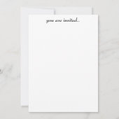 Elegant Black White Wedding Kaart (Achterkant)