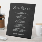 Elegant Black & White Wedding Pedestal Sign Reclamebord Met Voetstuk (Insitu)