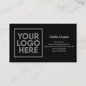 Elegant Black & Yellow Back&Front Appointkaart Afsprakenkaartje (Voorkant)