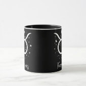 Elegant Black Zodiac sign Mok (Midden)