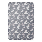 Elegant bladgrijs Modern Botanisch Badmat (Voorkant Verticaal)