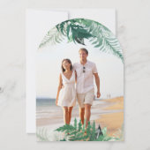 Elegant bladgroen boog Save the date Kaart (Achterkant)