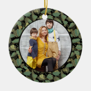 Elegant bladontwerp botanisch keramisch ornament