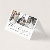 Elégant blanc 3 photo Collage Merci (Front)