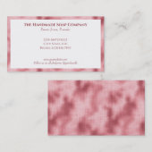 Elégant blanc avec Carte de visite Faux rose Foil (Devant / Derrière)