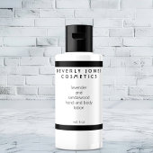 Élégant blanc avec frontière noire Étiquette de co