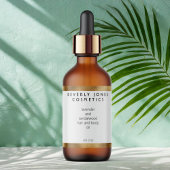 Elégant Blanc avec Gold Bordure Étiquette de cosmé