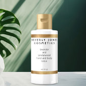 Elégant Blanc avec Gold Bordure Étiquette de cosmé