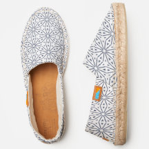 Elégant Blanc Bleu Floral Line Art Motif élégant