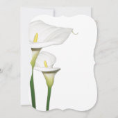 Elégant Blanc Calla Lilies Mariage Invitations (Dos)
