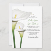 Elégant Blanc Calla Lilies Mariage Invitations (Devant)
