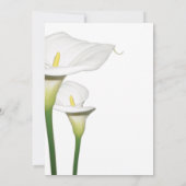 Elégant Blanc Calla Lilies Mariage Invitations (Dos)