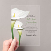 Elégant Blanc Calla Lilies Mariage Invitations (In situ (ordinateur de poche))