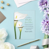 Elégant Blanc Calla Lilies Mariage Invitations (Insitu (Mariage))