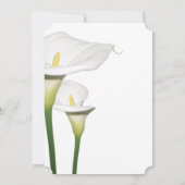 Elégant Blanc Calla Lilies Mariage Invitations (Dos)
