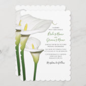Elégant Blanc Calla Lilies Mariage Invitations (Devant / Derrière)