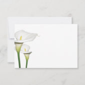 Elégant Blanc Calla Lys Mariage Cartes RSVP (Dos)