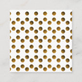 Elégant blanc Carré d'art moderne Carte de visite (Dos)