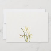 Élégant Blanc Daffodil Couples Invitation douche (Dos)