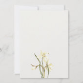 Élégant blanc Daffodil Couples Invitation douche (Dos)