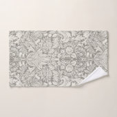 Élégant blanc Damas Floral Décor (Serviette à main)