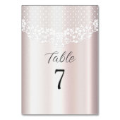 Elégant blanc dentelle florale Numéro de table (Par défaut)