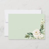 Elégant blanc floral géométrique mariage RSVP cart (Dos)
