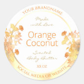 Élégant Blanc Floral Produit Emballage Étiquette O (Devant)