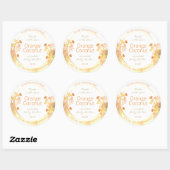 Élégant Blanc Floral Produit Emballage Étiquette O (Feuille)