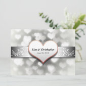 élégant blanc gris noir couleurs faire-part de mar (Debout devant)