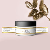 Elégant blanc & or 4 OZ 120ml Étiquette de pot cos