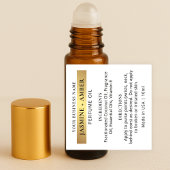 Élégant Blanc & Or Étiquettes de bouteille à roule