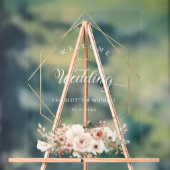 Elégant, Blanc, Pastel, Fleur, Mariage géométrique (Neutre)