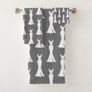 Elégant blanc sur gris - Motif élégant