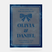 Élégant blanc sur l'Affiche de bienvenue de la mar (Recto)