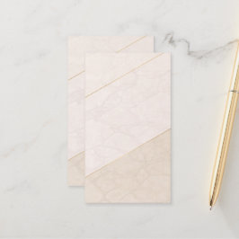 Elegant Blank Appointment Card – Ivory & Gold Afsprakenkaartje