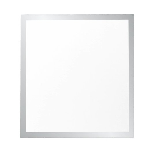 Elegant Blank Zilver Notitieblok (Voorkant)