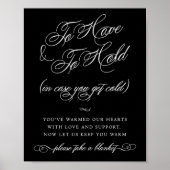 Elegant Blanket White Calligraphy | Republiek Chin Poster (Voorkant)