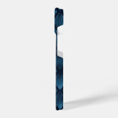 Elegant blauw abstract iPhone hoesje (Linkerkant)