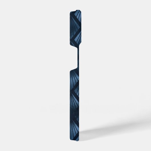 Elegant blauw abstract iPhone hoesje (Rechterkant)