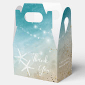 Elegant Blauw Blauwgroen Bedankt Starfish Beach We Bedankdoosjes (Geopend)