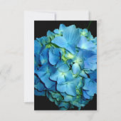 Elegant blauw blauwgroen bloemenhortensia blauw ro RSVP kaartje (Achterkant)