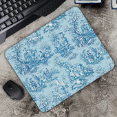 Elegant blauw blauwgroen toile de jouy muismat