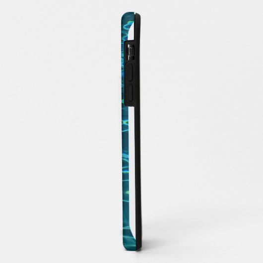 Elegant blauw blauwgroen waterpatroon oceaanmeergo Case-Mate iPhone case (Achterkant/links)