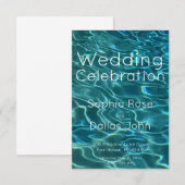 Elegant blauw blauwgroen waterpatroon oceaanmeergo kaart (Voorkant / Achterkant)