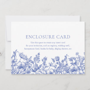 Elegant Blauw Bloemen Behuizing Kaart