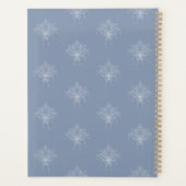 Elegant Blauw Bloemen Lotus Future Quote Planner (Achterkant)