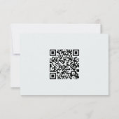 Elegant Blauw Bloemen Quinceanera QR Code RSVP (Achterkant)